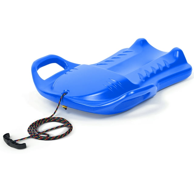 ArcticThrill Snow Sled for Kids - ParadiseRide Slider - Single Rider Sprinter Toboggan with Handles and Pull Rope; Outdoor Plastic Winter Sleigh for Toddlers & Kids