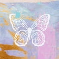 thumbnail image 2 of Aesthete 20x20 Gold Ornate Wood Framed with Double Matting Museum Art Print Titled - Purple Butterfly, 2 of 4