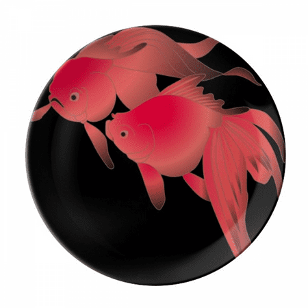 

Painting Japanese Culture Fish Plate Decorative Porcelain Salver Tableware Dinner Dish