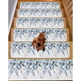 thumbnail image 2 of Teal Blue Eucalyptus Leaves Stair Treads Non Slip Indoor for Wooden Steps, Farmhouse Botanical Watercolor 10 Pcs Stair Mats for Elders Dogs, 8 x 30 Inch Carpet Treads Runner Rugs for Staircase, 2 of 7