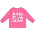 thumbnail image 3 of Inktastic Saint Patrick's Day Sassy Lil' Lassie with Shamrocks Boys or Girls Long Sleeve Toddler T-Shirt, 3 of 5