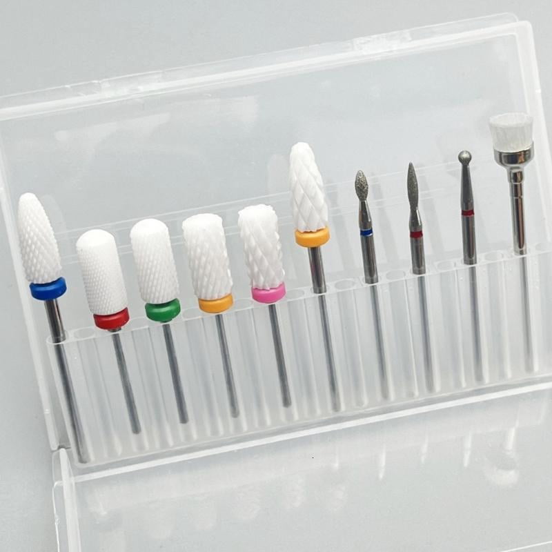 30Pcs Nail Drill Bits Sets Electric Ceramic Acrylic Gel Nail Bit