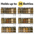 thumbnail image 5 of Evelots 2 Pack 3-Tier Spice Rack-Door/Wall Mounted-Sturdy Coated Metal-Up to 36 Bottles, 5 of 7