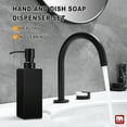 thumbnail image 2 of GM GMISUN Glass Soap Dispenser, Matte Black Soap Bottle with Pump for Kitchen and Bathroom-350ml, 2 of 6