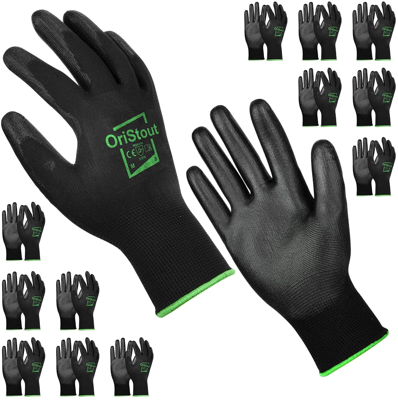 OriStout Level 6 Cut Resistant Lightweight Work Gloves Black 1pc | toolant