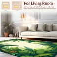 thumbnail image 2 of Flatwoven High Traffic Area Rug, Tropical Rainforest Botanical Nature Inspired Decorative Accent, Non Slip, Stain Resistant, Washable Area Rugs for Living Room, Bedroom(Green, 4X6), 2 of 8