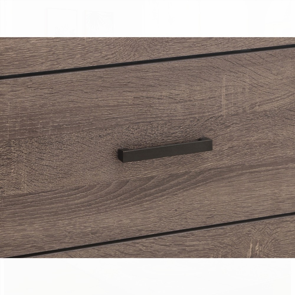 King Size Engineered Wood Storage Bed Frame with Barrel Oak Finish for Bedroom