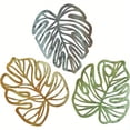 thumbnail image 1 of Decoración de pared ULIOMU, diseño tropical, madera de hojas de palmera, 3 piezas, 1 of 7