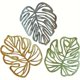 thumbnail image 1 of Decoración de pared ULIOMU, diseño tropical, madera de hojas de palmera, 3 piezas, 1 of 7