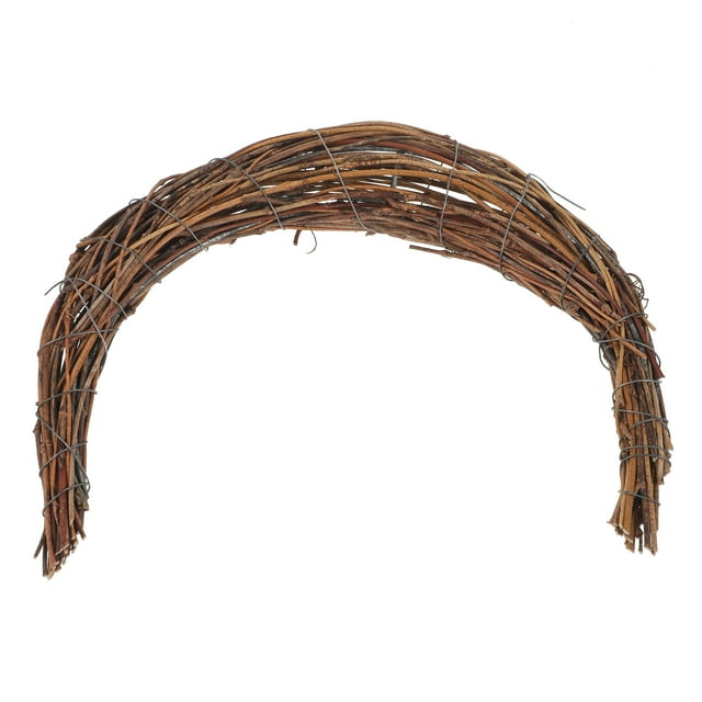 KAKOWELY Light Brown Hand Woven Rattan Rings for Decoration DIY Wreath Frame 12.5 Inches,7.87"X5.51"X1.77"