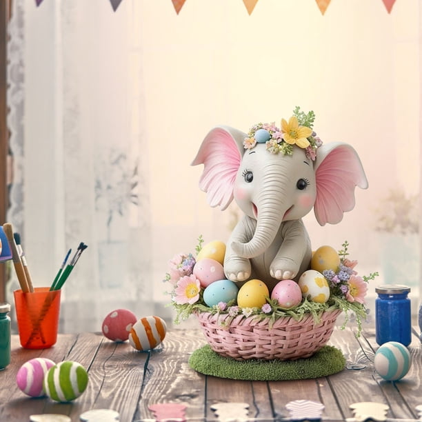 Decoraciones de Pascua, adornos de Pascua, regalos de Pascua, huevos de conejo de Pascua, decoración de escritorio de acrílico, decoración navideña, adorno hueco, agente descontaminante