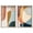 Blonde Frame, variant on Archways of Tranquility Shadowbox Print Modern Abstract Art Set by Art Remedy, White Frame, 16 x 24