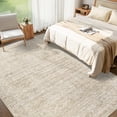 thumbnail image 4 of Washable Rug 5x7 Area Rugs: Modern Geometric Rugs For Living Room Non Slip Soft Low Pile Moroccan Indoor Carpet Bedroom Dining Home Office (beige  5'x7'), 4 of 8