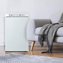 Techomey 3.5 Cu ft Propane Refrigerator 3 Way Gas/110V/12V Refrigerator with Freezer for RV Camper with Electric/Gas Thermostat and Flame Indicator