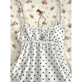 thumbnail image 3 of Women's Polka Dot Cami Tank Top, Spaghetti Strap Babydoll Blouse, Casual Summer Sleeveless Top for Vacation, Beach and Daily Wear, 3 of 4