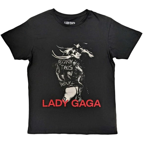 Lady Gaga  Adult Leather Jacket T-Shirt