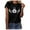 Black, variant on Fesfesfes Workout Toos Valentine's Day Fashion Woman Causal Round-Neck Printing Blouse Short Sleeve T-Shirt Tops Tank Top Women 4(S)
