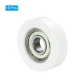thumbnail image 3 of Uxcell Nylon Pulley Wheel 10x38x12mm 608zz Bearing Sliding Conveyor Roller Wheel, White, 8 Pack, 3 of 5