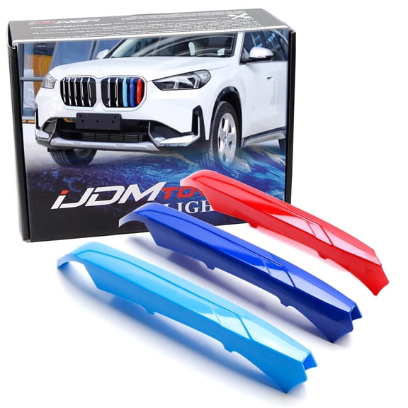 Exact Fit ///M-Colored Front Grille Insert Trims For 2023-up BMW U11/U12 X1 w/ 5-Beam Standard Grill
