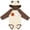 Natural & Brown w Ears, variant on Inktastic One Basketball First Birthday Boys or Girls Long Sleeve Baby Bodysuit
