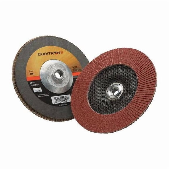 3m Cubitron Flap Disc,7 in Dia, 5/8 in Arbor,40 Grit 7010363290