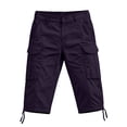 thumbnail image 5 of CONZONE Mens Baggy Cargo Shorts Straight Leg Workwear Shorts for Men Trendy Buttons Solid Soft Outdoor Hiking Shorts With Pockets, 5 of 5