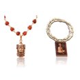 thumbnail image 1 of Kamada Combination of Shri mahakal gold necklace mala and Tulsi (basil) mala,Spritual Pendant Necklace for Women and Men, 1 of 5