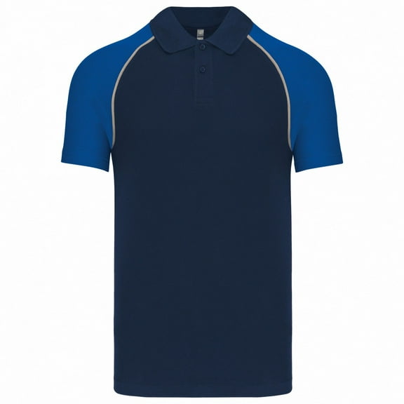 Kariban Mens Contrast Pique Baseball Polo Shirt