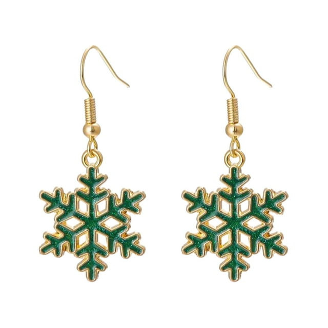 Pendientes colgantes jinwen navideños verde