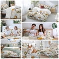 thumbnail image 6 of Summer Botanical Bedding 3 Piece Duvet Cover Set Full Size, White Daisy Botanical Bee Rustic Soft Microfiber Comforter Cover with Zipper Closure & Pillowcases, Wrinkle & FadeResistant Quilt Cover, 6 of 9