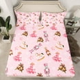 thumbnail image 2 of Manfei Christmas Nutcracker Soldier Full Size Sheets,Cartoon Unicorn Bed Sheets,Gold Xmas Bell Sheet Sets For Child,Breathable Home Decor,4 Pieces, 2 of 7