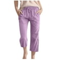 thumbnail image 1 of Kids Comfortable High Waisted Wide Leg Pants Drawstring Elastic Trousers Comfy Straight Leg Long Pants With Pockets, 1 of 5