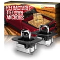 thumbnail image 1 of Tigeracing Anclajes de amarre retráctiles para caja de camión, anillo en D lateral superior compatible con 2015-2025 F150 / 2017-2025 F250 F350 Super Duty / 2017-2025 Raptor - 3000 LBS Capacidad de 2, 1 of 1