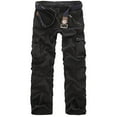 thumbnail image 2 of Hinvhai Clearance Men's Cotton Multi-pocket Outdoors Work Trouser Cargo Long Pants Black 34(34), 2 of 4