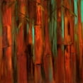thumbnail image 2 of Wilkins, Suzanne 26x26 Black Ornate Wood Framed with Double Matting Museum Art Print Titled - Sunset Bamboo I, 2 of 4