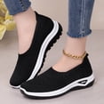 thumbnail image 6 of KEVCHE Woven Orthopedic Shoes, Womens Breathable Mesh Up Stretch Platform Sneakers with Arch Support, Slip On Light Air Cushion Walking Shoes for Diabetic Comfort and Gym Use, 6 of 8