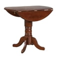 thumbnail image 4 of Sunset Trading DLU-ADW4242CB-CT Round Drop Leaf Pub Table in Chestnut, 4 of 6