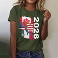 thumbnail image 2 of 2026 Soccer Cup Shirts For Women Crewneck Football Sports Jerseys Tops Summer USA Canada Mexico Flag Graphic Tee, 2 of 6