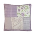thumbnail image 2 of Donna Sharp Lavender Rose Pieced Cotton Quilted Square Decorative Throw Pillow, 2 of 7