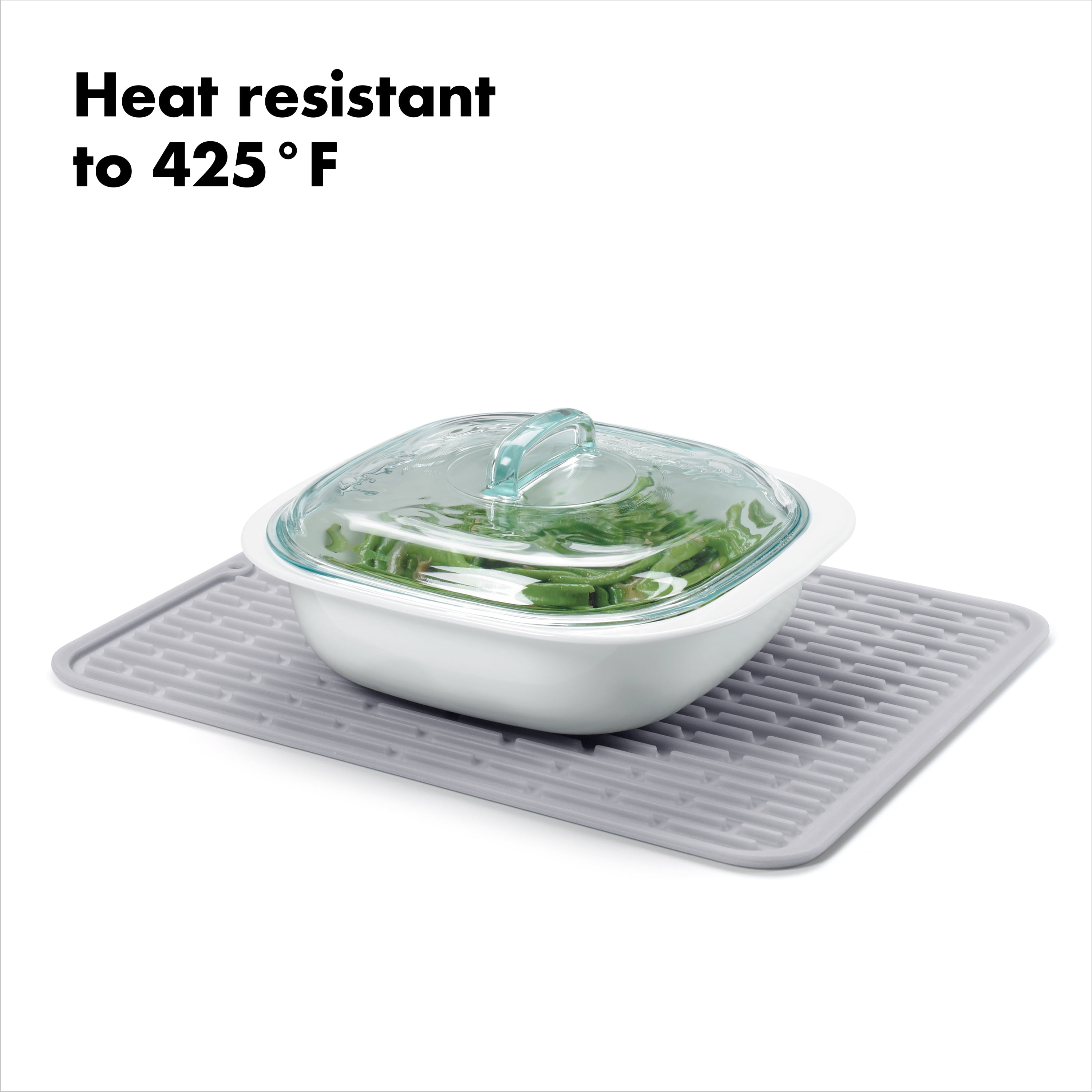 (3 pack) OXO Large Silicone Drying Mat, 16.75-In x 12.5-In, Gray