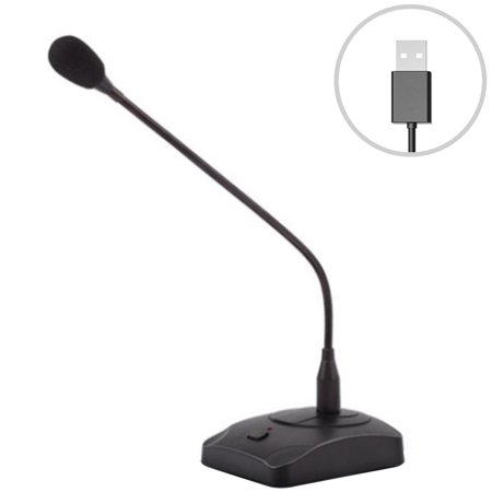 Deyuer Adjustable USB Wired Desktop Microphone for Recording/Business Conference/Gaming
