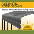 thumbnail image 5 of New Yard 12' x 20' x 7' Heavy Duty Metal Carport, All-Steel Canopy, Charcoal, 5 of 9