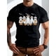 thumbnail image 1 of Camiseta de Halloween, estampado de perro, cuello redondo informal, ligeramente elástica, versión normal, estampado geométrico, camiseta de verano de manga corta, adecuada para adultos., 1 of 6