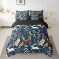 thumbnail image 2 of Manfei Boho Jungle Animal Twin Bedding Sets 7-Piece for Child, Squirrel Fox Butterfly Bedding Comforter Set, Rustic Farmhouse Reversible Sheet Sets, Breathable Home Decor, 2 of 7