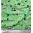 thumbnail image 1 of Soimoi Crepe Silk Fabric Spaceship,Star & Satellite Cartoon Printed Fabric 1 Yard 42 Inch Wide, 1 of 3