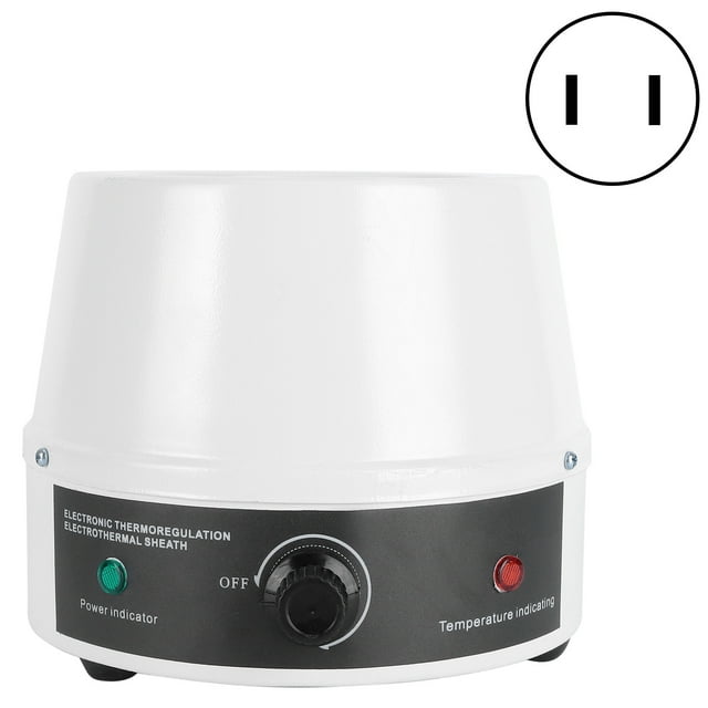 Manto calefactor eléctrico laboratorio termostático chaqueta calefactora eléctrica control de temperatura 500mL 250W enchufe estadounidense 110V