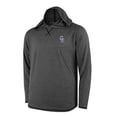 thumbnail image 2 of Men's  Black Colorado Rockies Butter Stripe Tri-Blend Long Sleeve Hoodie T-Shirt, 2 of 3