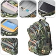 thumbnail image 4 of Bigfoot and Patch Blue Pattern Backpack for School, Cute School Bag with Adjustable Shoulder Straps and Padded Back, 16.9"x12.6"x5.9", 4 of 5
