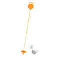 thumbnail image 2 of Bandera de golf,Bandera de golf con base y hoyo para jardín trasero,Mástil de bandera de golf con mango Mástil de bandera de golf y copa,Práctica de patio Putting Green Flag Stick al Naranja, 2 of 8