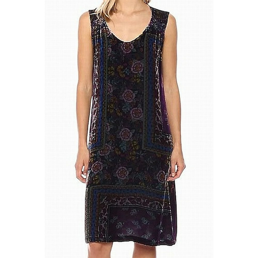 Johnny Was Womens Sheath Dress Large Velvet Sleeveless L Walmart